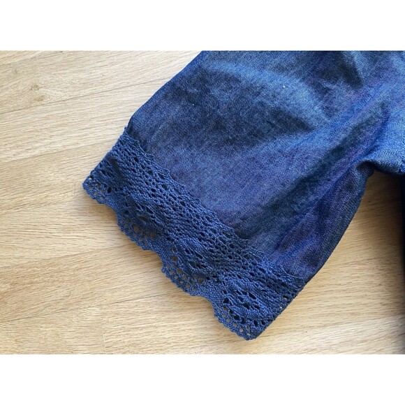 GAP Denim Blue Button-Down Maxi Dress - Picture 2 of 9